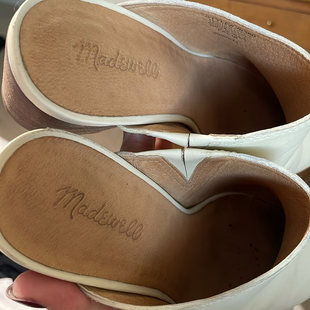 Madewell Cream Colored Harper Mule Sz. 8 - Picture 10 of 11